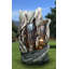 Fiberglass and Resin Tiered Woodcut Fountain-97804526