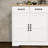 White Buffet Storage Sideboard With 3 Drawers And 3 Doors