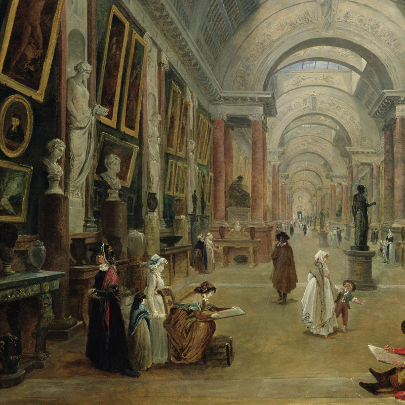 " Project For The Disposition Of The Grand Gallery, 1796 " by Hubert Robert, 29.25" H x 35.25" W x 1.875" D
