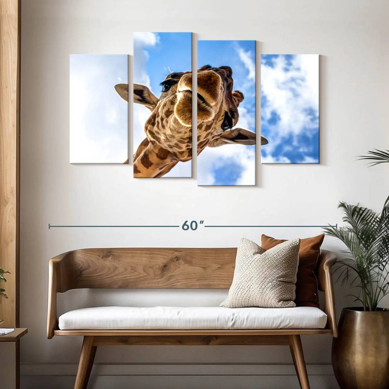 Brampt Curious Giraffe, 32"H x 52"W