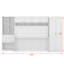 Lit escamotable double avec placard, tiroirs et tablettes