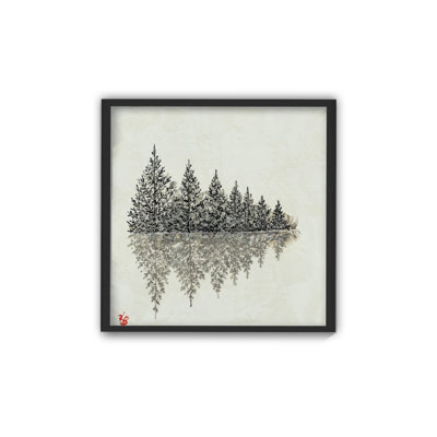 Art mural sur toile "Frosted Trees" par Karen Biery