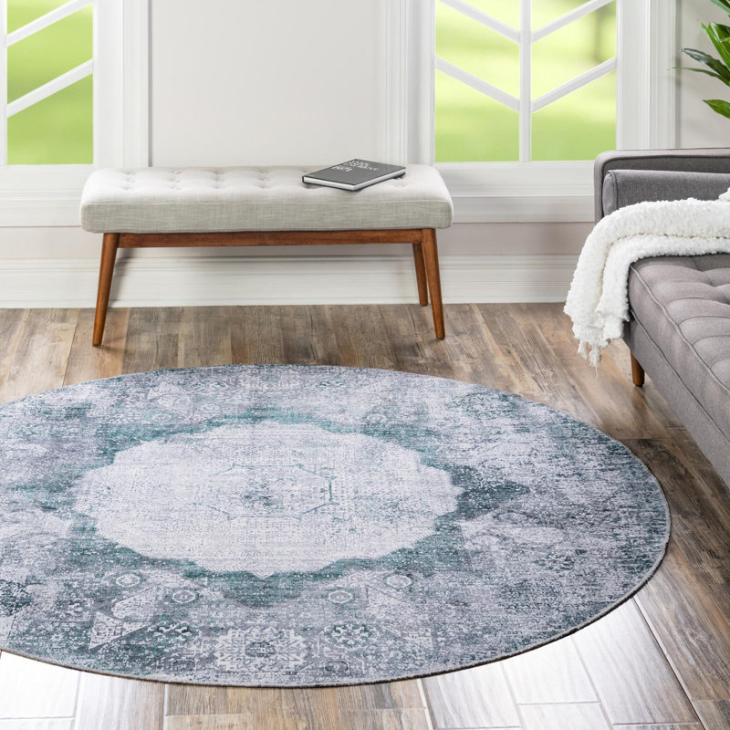 Octavie Abstract Indoor Rug, Round 7'10"