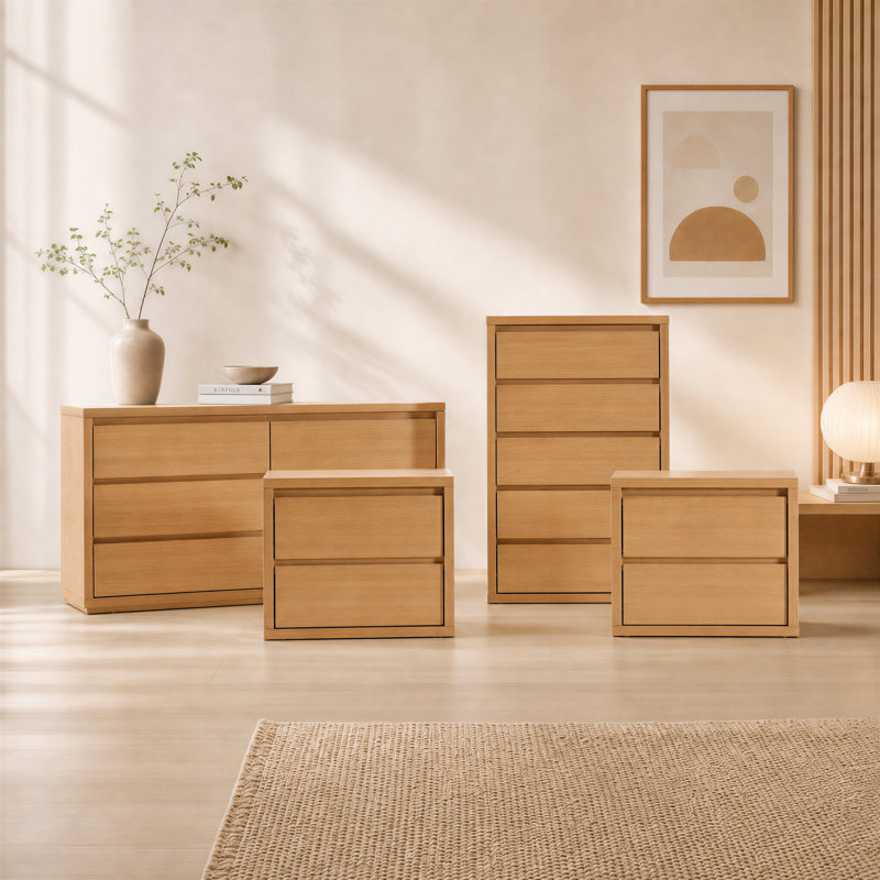 Dresser & Nightstand Set, Cherry