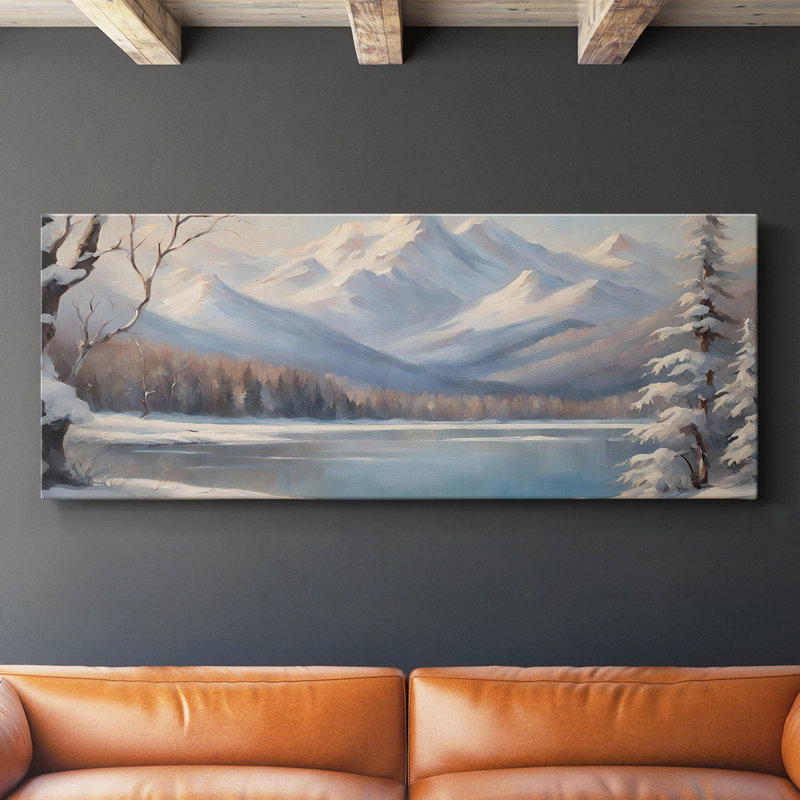 Série paysage - CCCCXXIX - Toile tendue avec châssis - Prêt à accrocher, H 12 po x l 30 po