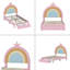 Lit tapissier à motif arc-en-ciel, lit plateforme en velours avec tiroir de rangement, aucun sommier nécessaire-1923816167