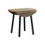 Petite table de salle à manger à 3 abattants, métal noir, finition taupe, table 3, essentiel pour la cuisine