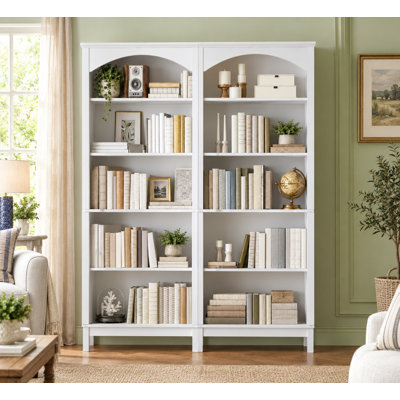Bibliothèque à 5 niveaux avec tablettes ouvertes