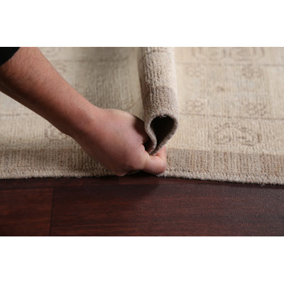 One-of-a-Kind 7'9" X 9'9" New Age Wool Area Rug in Beige
