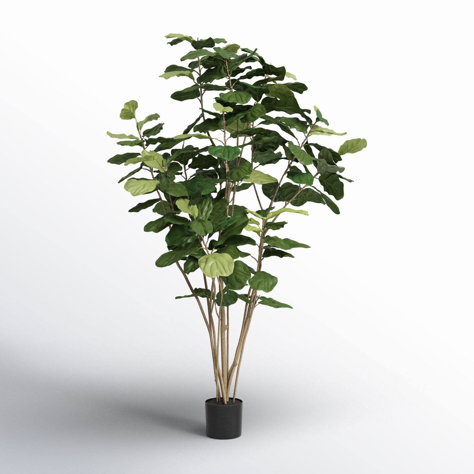 Faux Fiddle Leaf Fig Tree in Pot, 72" H x 35" W x 35" D