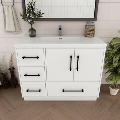 Victoria 41.9'' Single Bathroom Vanity with Acrylic Top