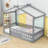 Vonie Wood Daybed with Roof and Slats-656567932-656634594