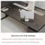 Bureau électrique moderne en bois massif noir à hauteur réglable en L avec armoires latérales gauche ou droite-691709095-700078785