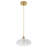 1-Copper glass flower shaped dimmable pendant light