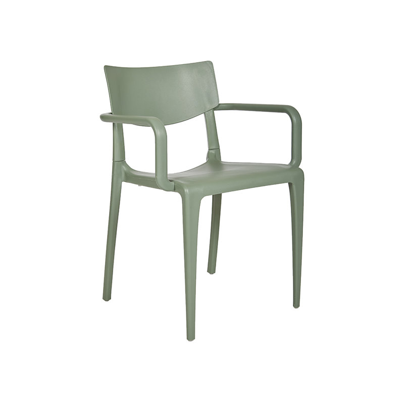 Fauteuil de terrasse empilable, Vert olive