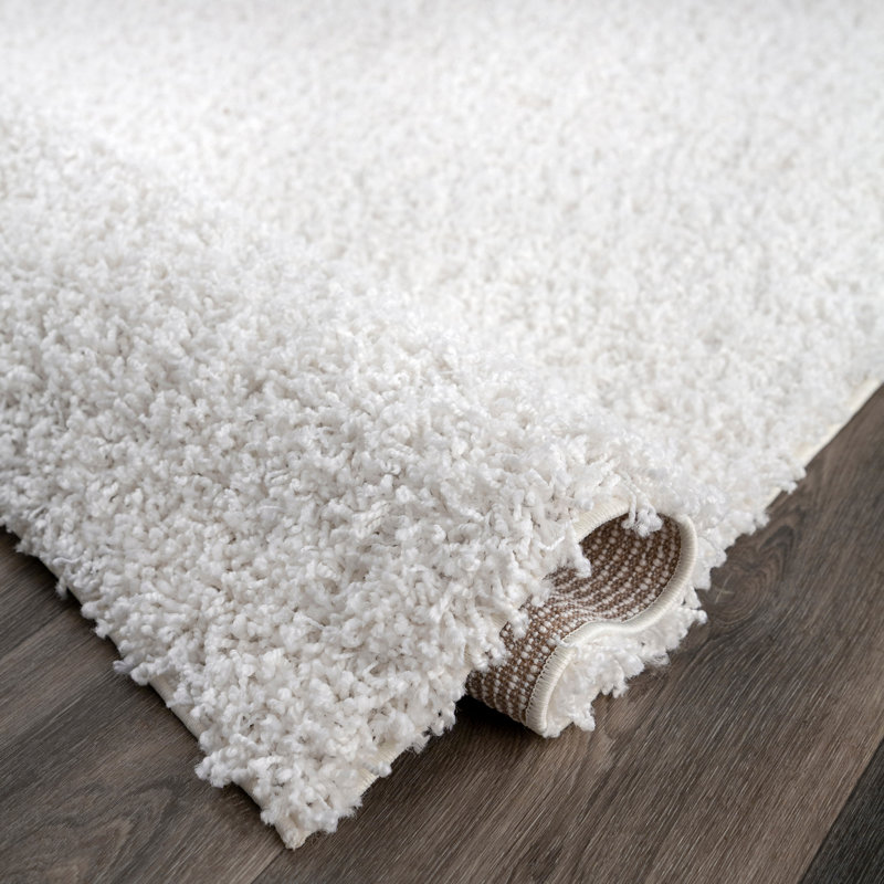 Gwenyth Solid Shag Area Rug, Rectangle 4' x 6', 1.2" Plush
