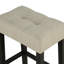 Ensemble de table de salle à manger bicolore à 2 tons avec 2 tabourets de salle à manger et coussin capitonné beige