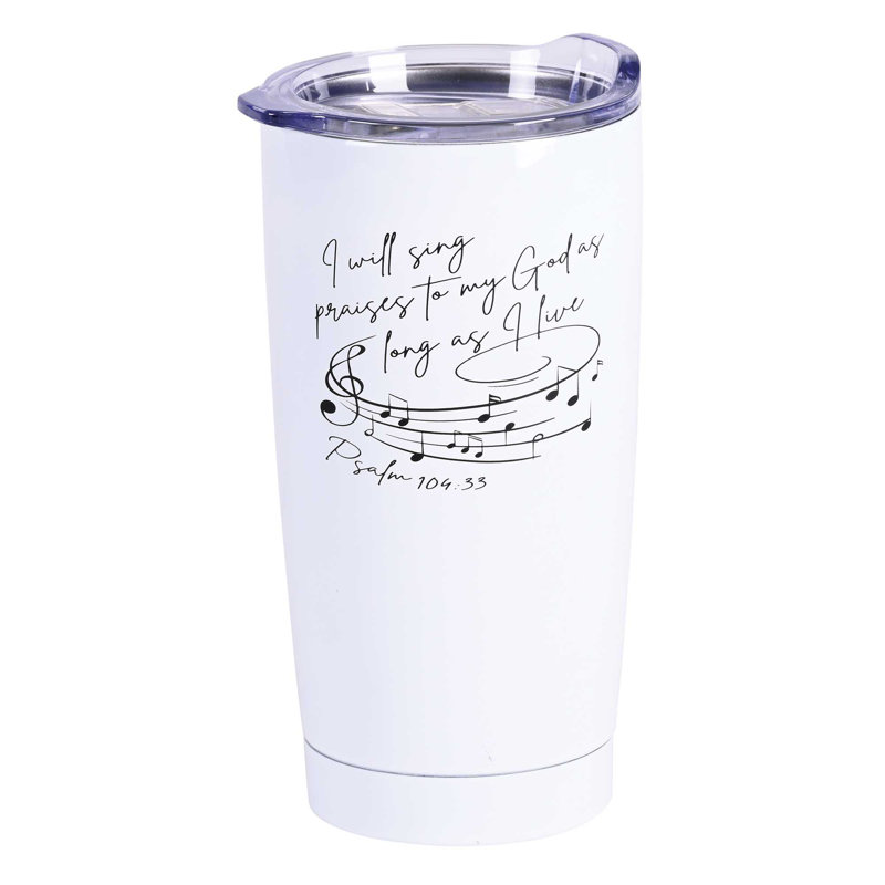 Gobelet I Will Sing Praises - blanc 20 oz