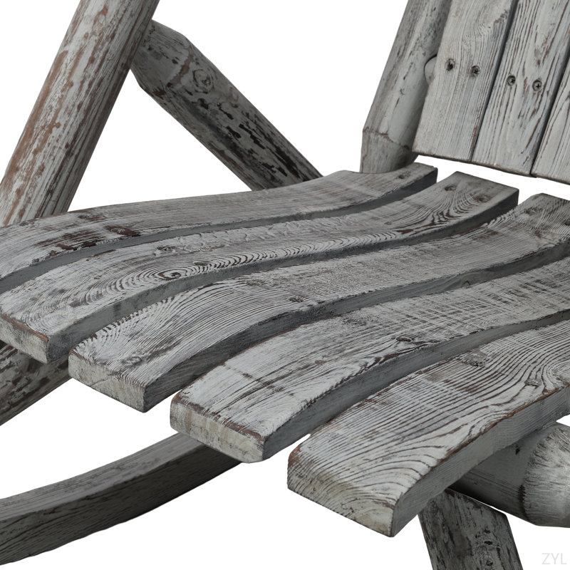 Wooden Porch Rocker Chair,Durable Wooden Porch Rocker Chair,Fir Log Rocking Chair,Patio Rockers For Outside,Garde., Gray
