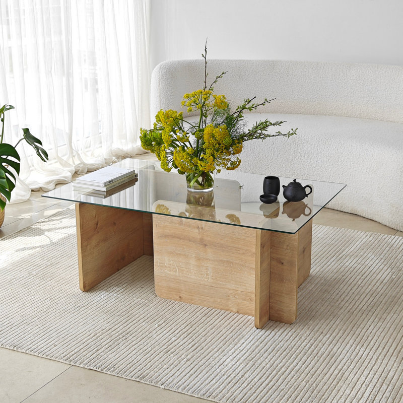 Glorias Coffee Table, Sapphire Oak, 40" H x 105" W x 65" D
