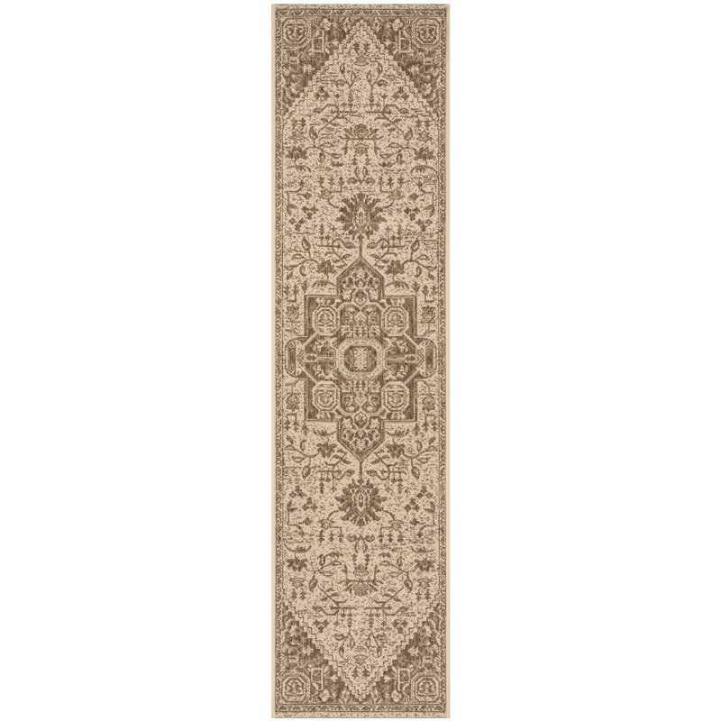 Tapis oriental d'intérieur / extérieur Powersville Performance, Tapis de couloir 2 pi 2 po x 6 pi