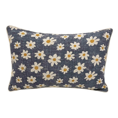 Floral Cotton Throw Pillow