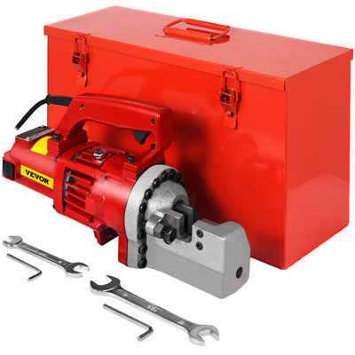 Coupe-barres électrique, coupe-barres électrique portative 1250W, coupant jusqu'à 3/4 pouce # 6 4-20Mm Rebar en 4 secondes, 110V, avec boîte en acier inoxydable facile à transporter