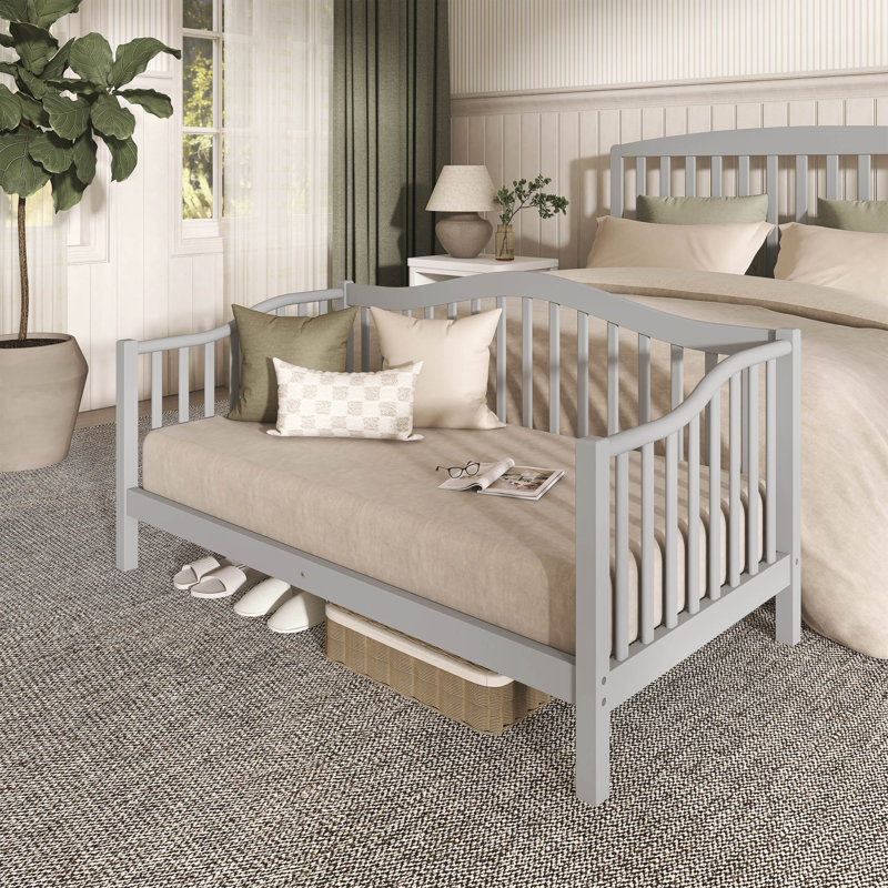 Lit standard en bois massif pour tout-petit par Dream On Me, Gris