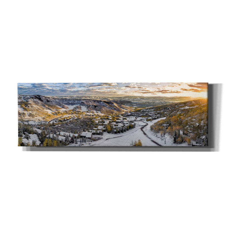 «Snowmass Colorado» par Jonathan Ross, art mural sur toile, H 12 po x l 36 po x P 1,5 po