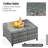 Briela 8 - Person Outdoor Seating Group with Cushions with Fire Pit table No Assembly Required-1799343701-1748488941