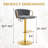 Swivel Adjustable Height Bar Stool Modern Velvet Barstool with Barrel Back Kitchen Island Counter Bar Chair with Golden Base-1476750571