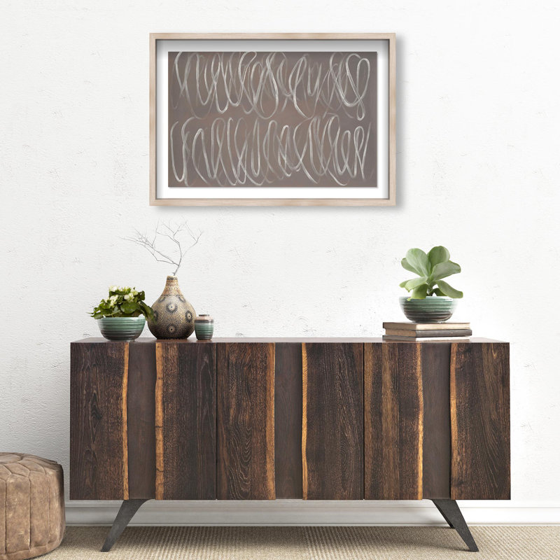 Oliver Gal Coastal Mirage I Abstract - Luxury Shadowbox Framed Wall Art, 18" H x 26" W, Cream
