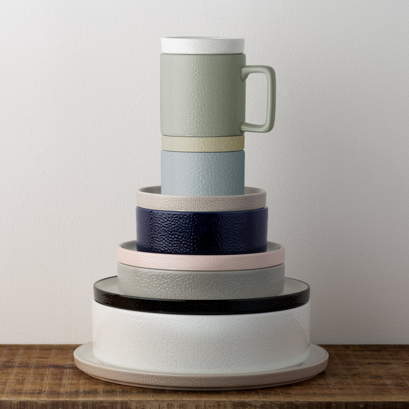 Noritake Colortex Stone Stax Mini Plates, 3-3/4", Blush