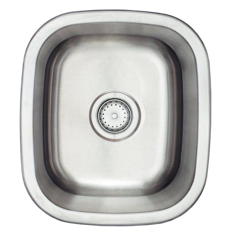 18" L x 16" W Undermount Bar Sink with Basket Strainer