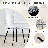 Dining Table Set For 4, 35" Glass Top Kitchen Table And Chairs For Small Spaces-123303469-123294123