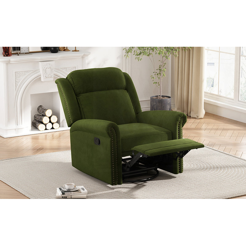 Swivel Recliner Manual Rocking Recliner, Gray