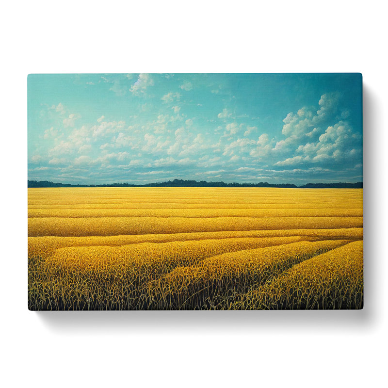Picturesque Wheat Field - Wrapped Canvas, 50cm H x 76cm W x 3cm D