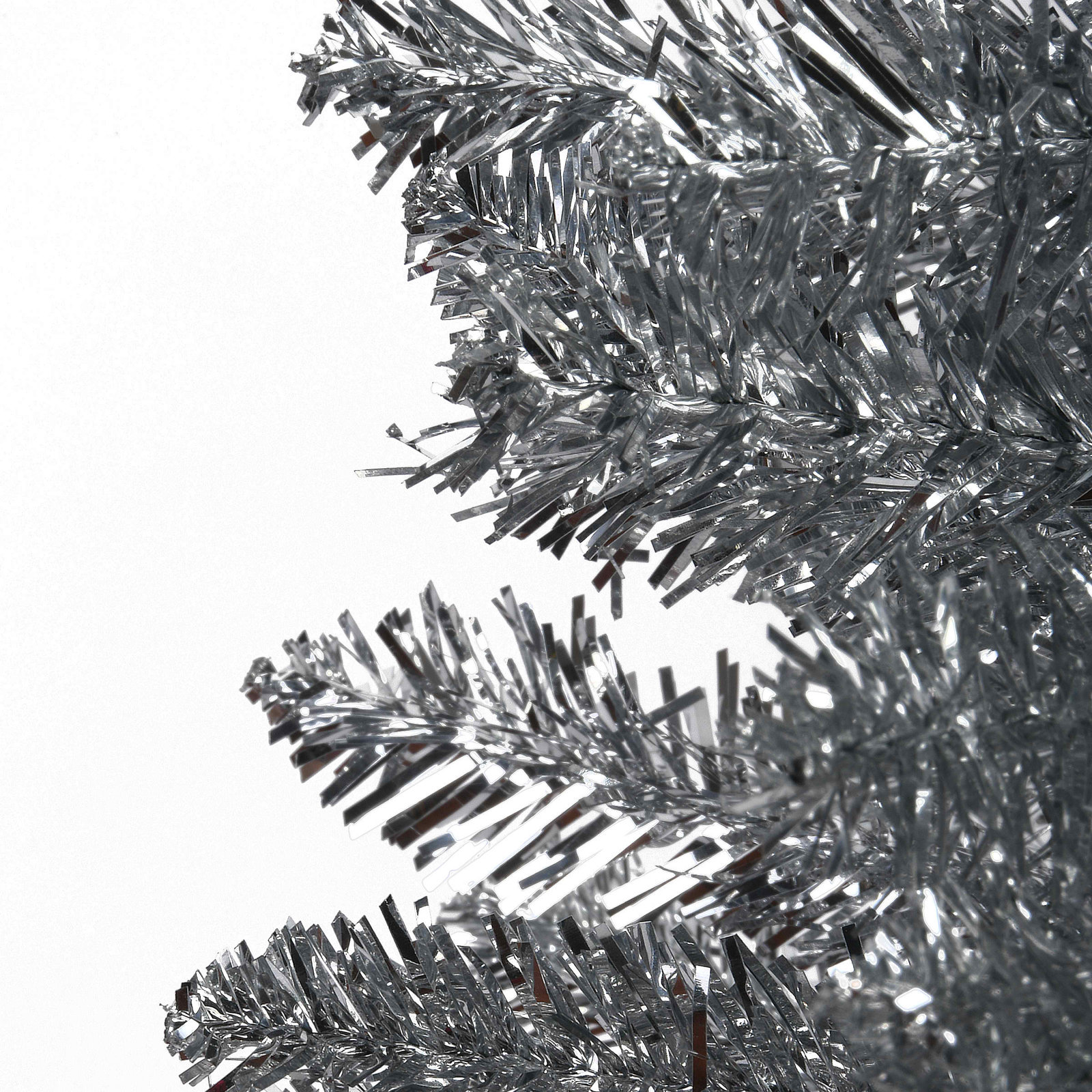 The Holiday Aisle® Silver Tinsel Tree, 7'