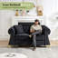 Canapé Chesterfield 2 places 147 cm (58 po), causeuse deux places en velours avec coussins décoratifs pour salon, appartement et chambre à coucher-157086248-157086251