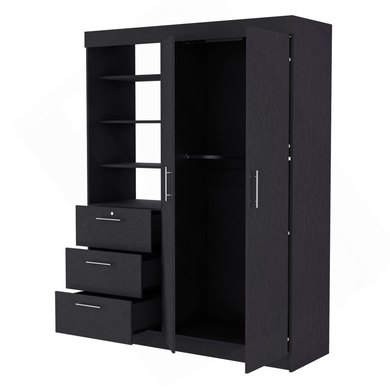 Armoire 3 tiroirs Wenge, Wengé