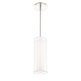 Metropolis 1 - Light Brushed Nickel LED Single Pendant