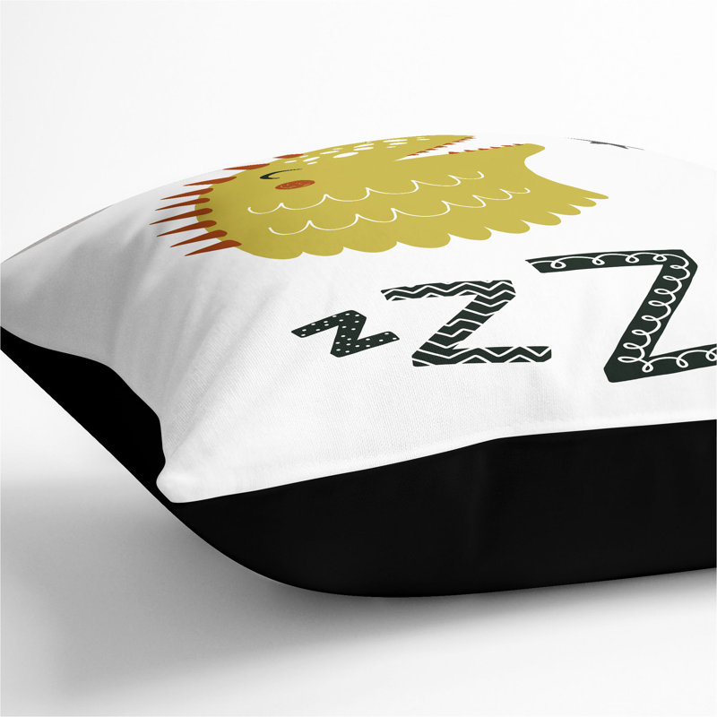 Square Cushion, Black, 55cm H x 55cm W x 20cm D
