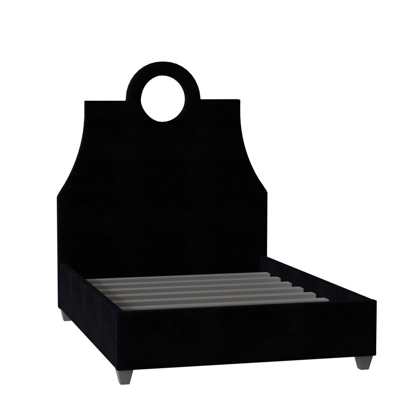Tess Upholstered Bed, Full, Sachi Ricepaper, Espresso