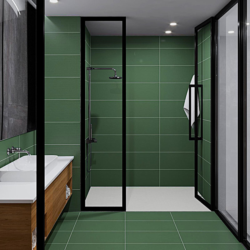 True Story Polished 12'' W x 24'' L Porcelain Throughbody Singular Tile, Hunter