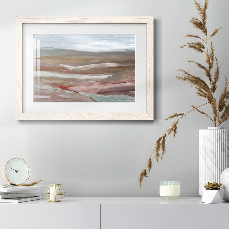 Valley Of Fall Framed On Paper Print, H 18 po x l 26 po x P 1,5 po, Blanc