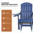 Hdpe 3-Position Adjustable Adirondack Glider Chair Set Of 2, Hdpe Adirondack Chairs Set Of 2, Plastic Outdoor Chairs- Looks Exactly Like Real Wood-969504892