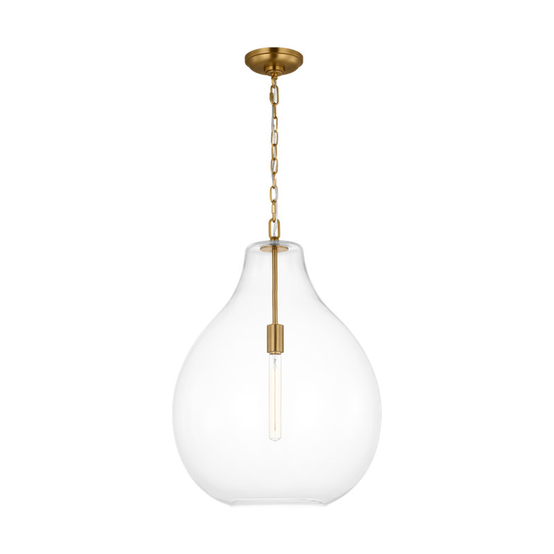 Magnus 1 - Light Teardrop Pendant, 25.88" H x 18.50" W, Brushed Gold