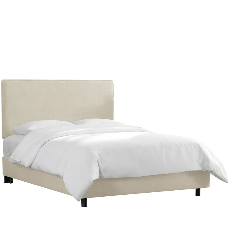 Catie Upholstered Bed, Twin, Classic Talc Linen