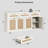 Ciauna 63'' W Rattan Sideboard Cabinet with 3 Storage Drawers Adjustable Shelf-1280244658