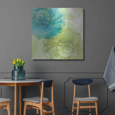 «Luminous Seashells 3» par Elena Ray, art mural en métal